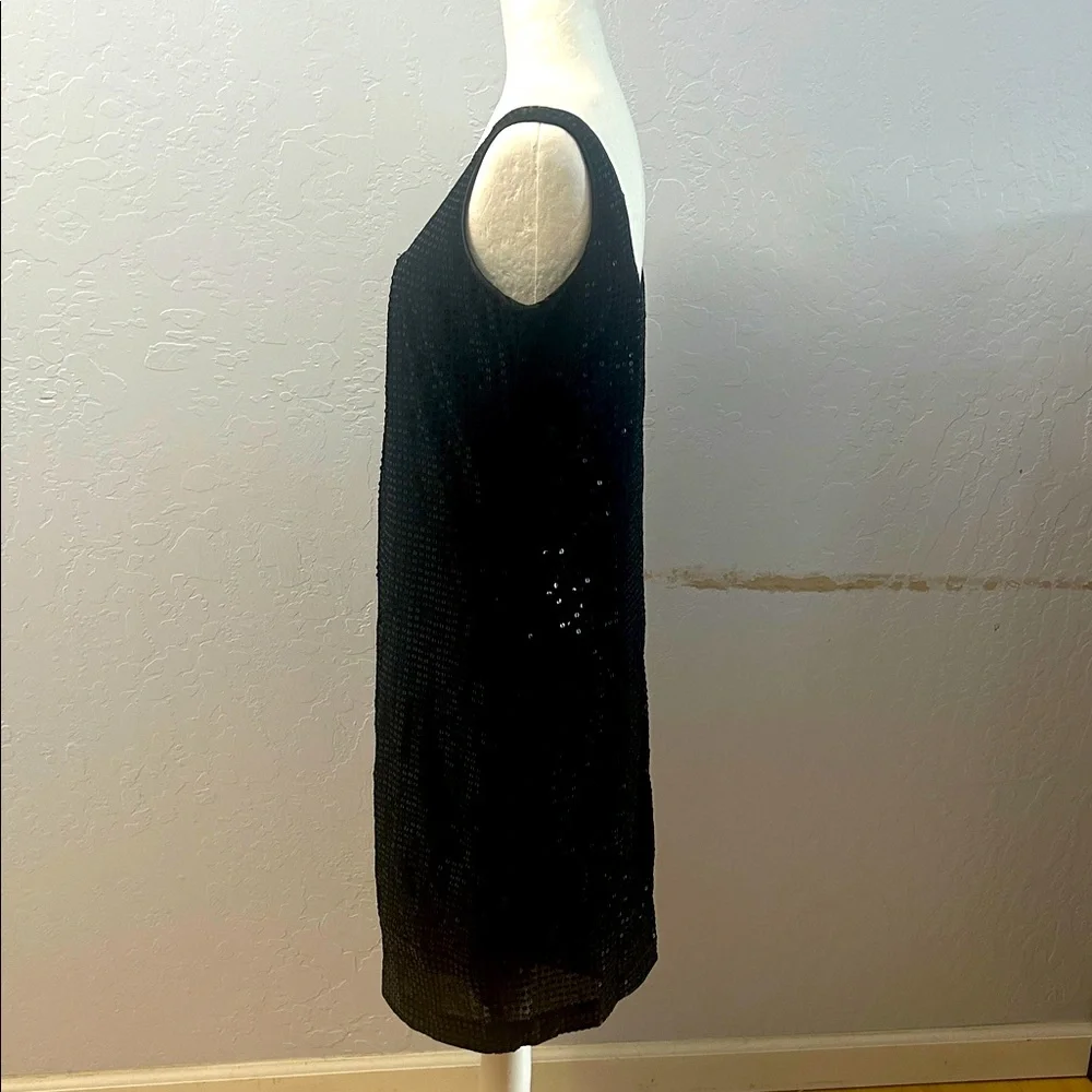 New York & Company Black Sequin Midi Dress